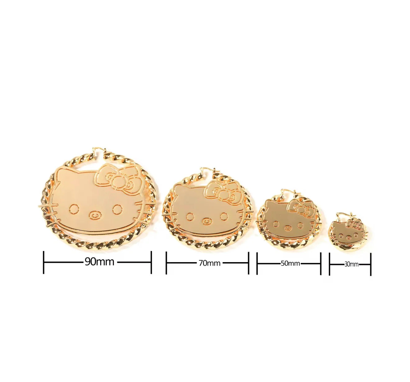 PRE ORDER ONLY - stainlesss te Hello kitty hoops