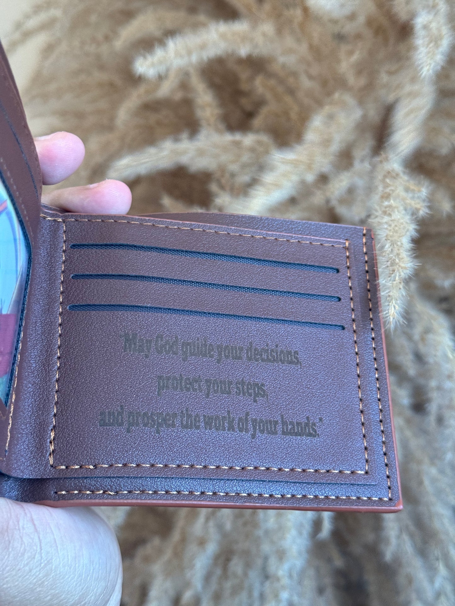 Custom engrave wallet