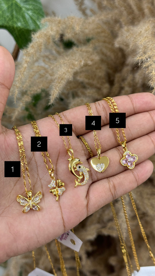 Gold plated charm Necklaces