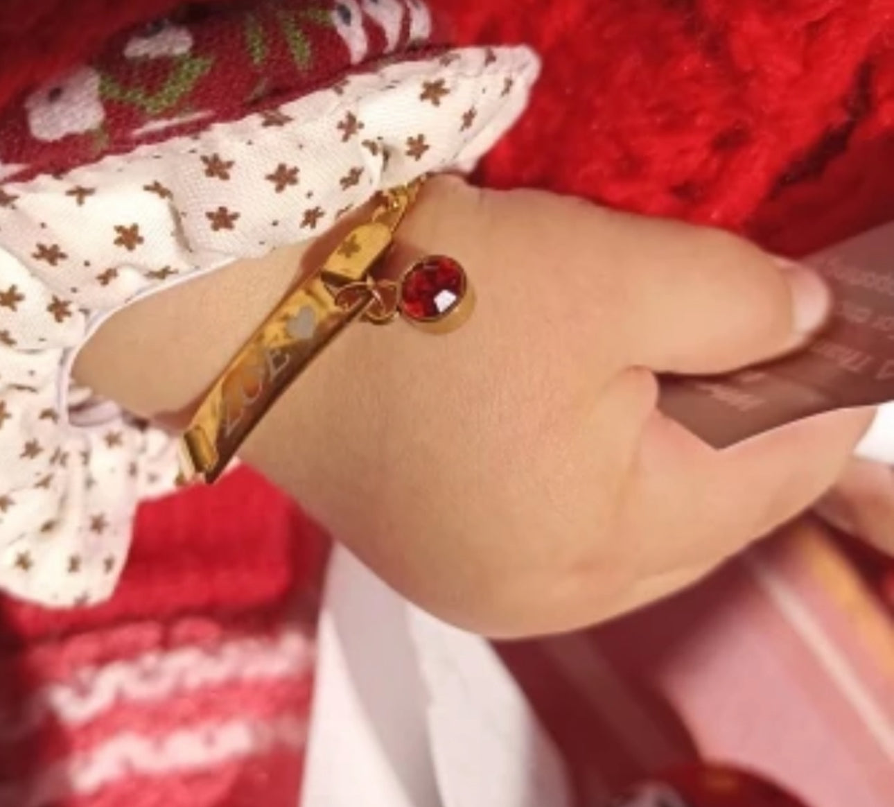 Stainless steel custom baby birthstone band