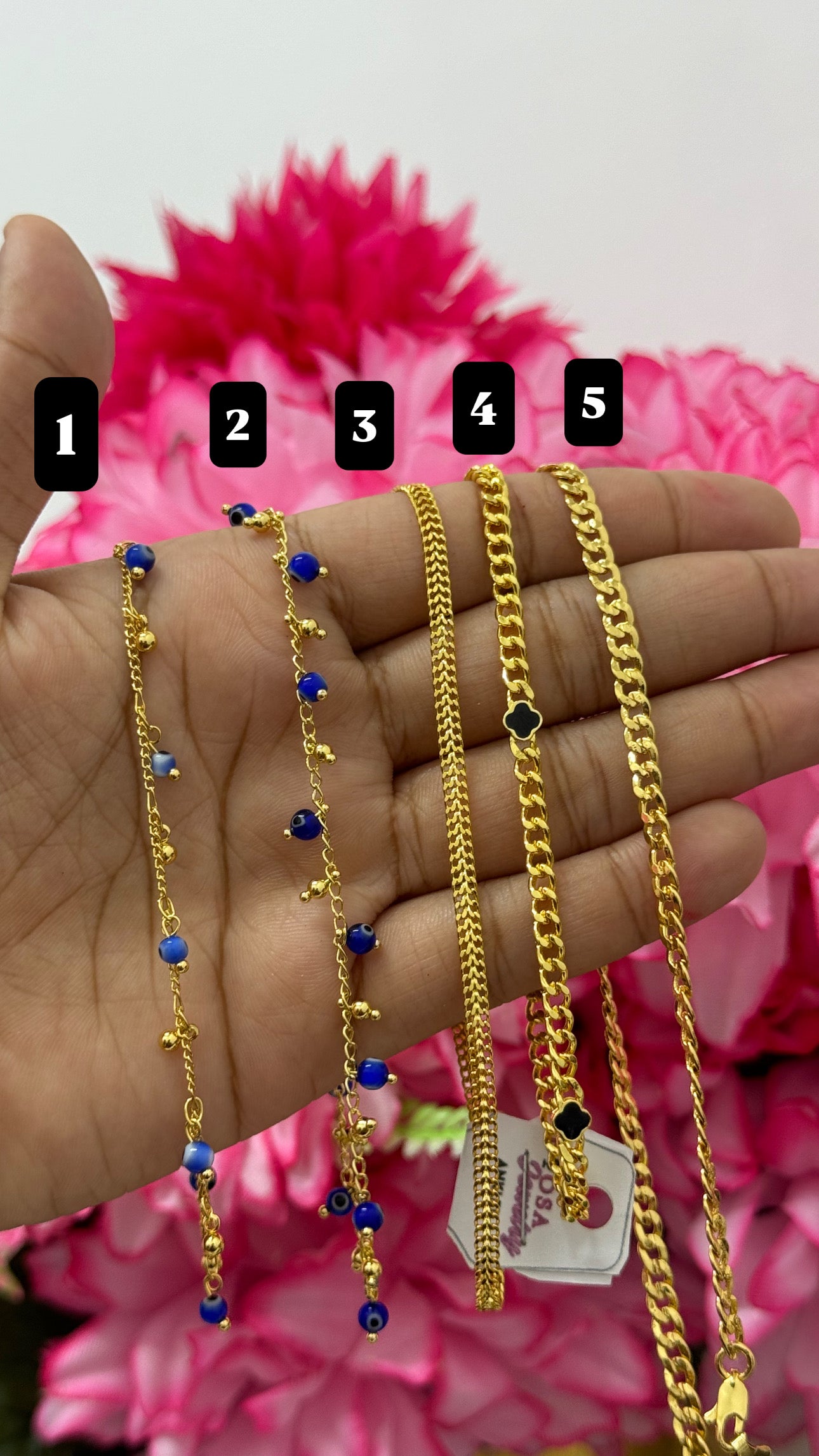 Gold plated anklet