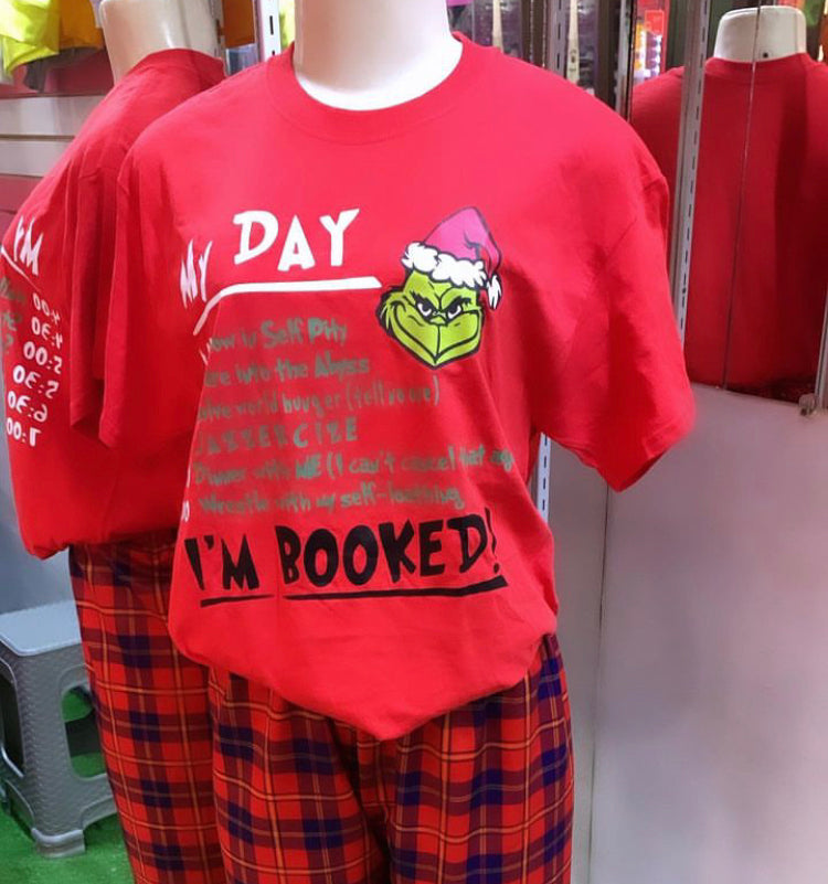 Grinch Christmas schedule t shirt