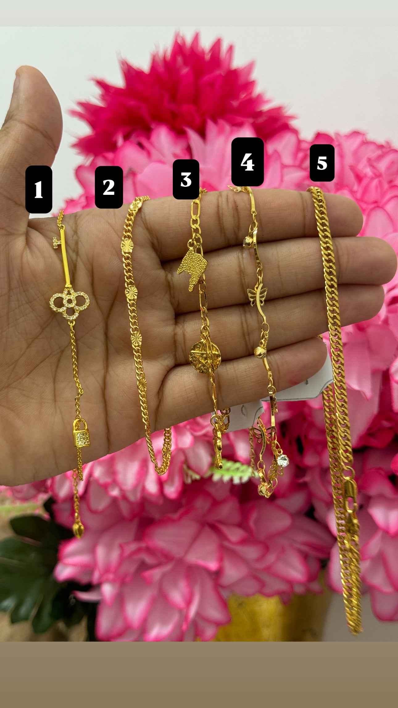 Gold plated anklet