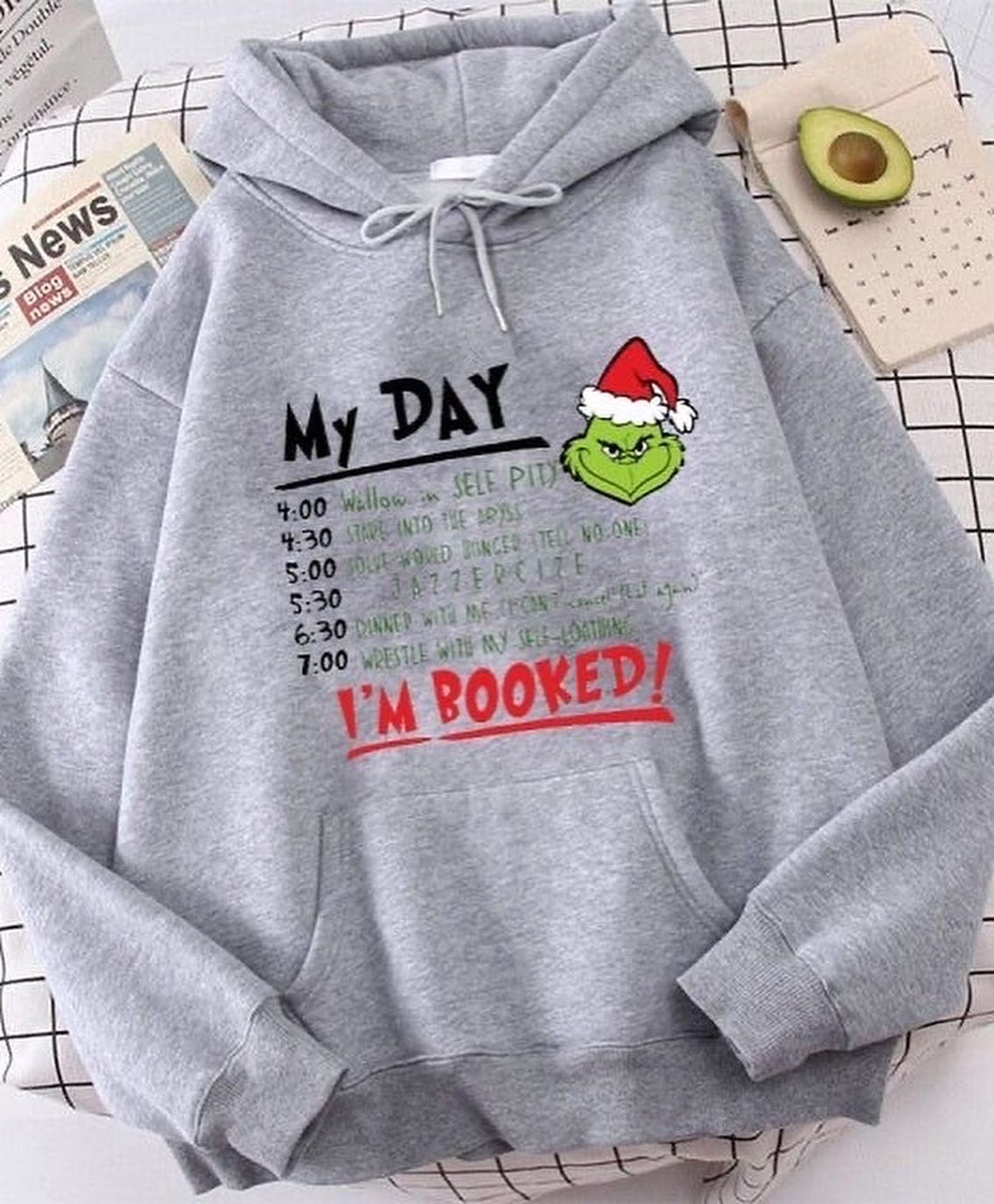Grinch schedule hoodie