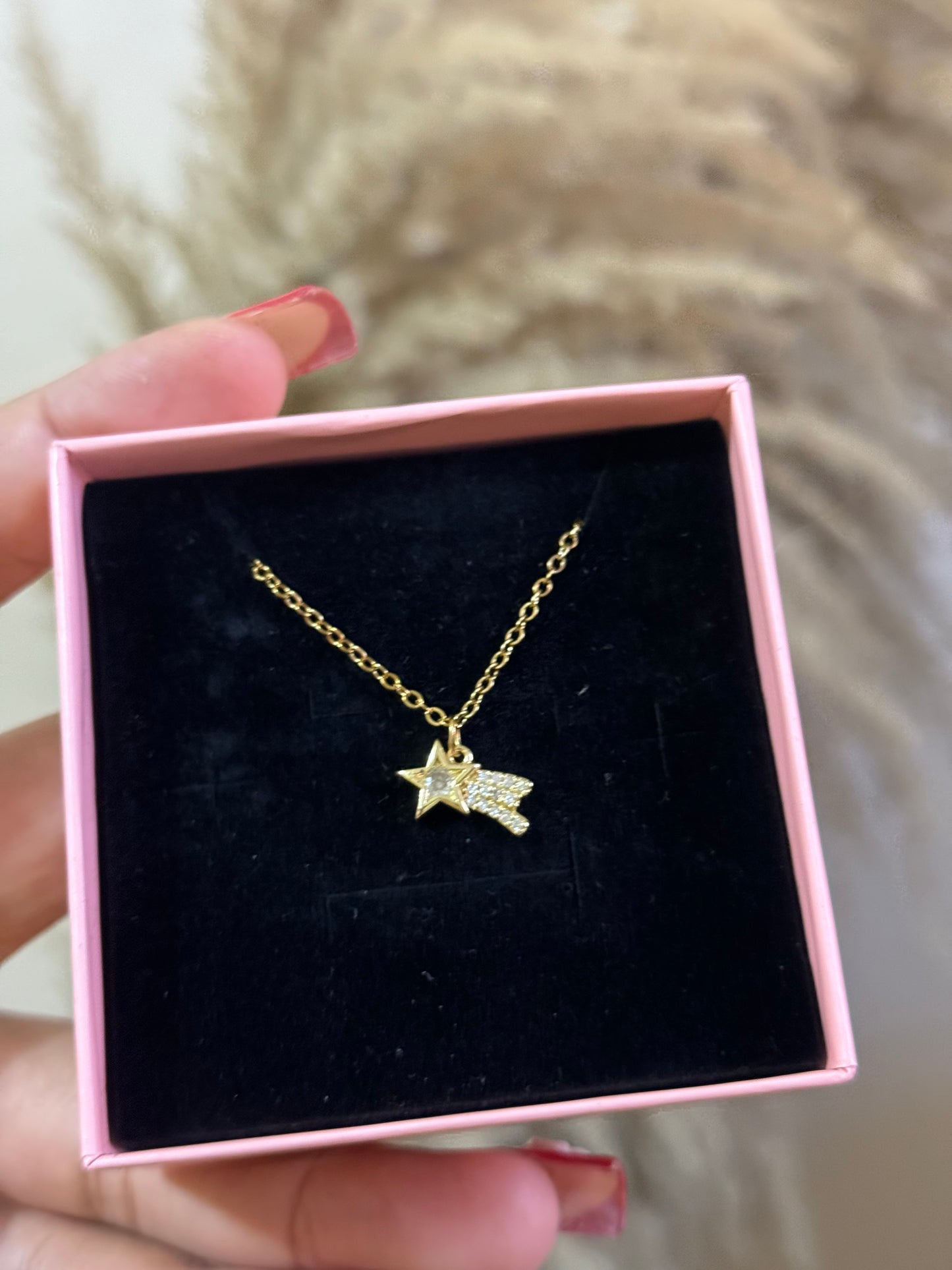 Shooting star stainless steel necklace