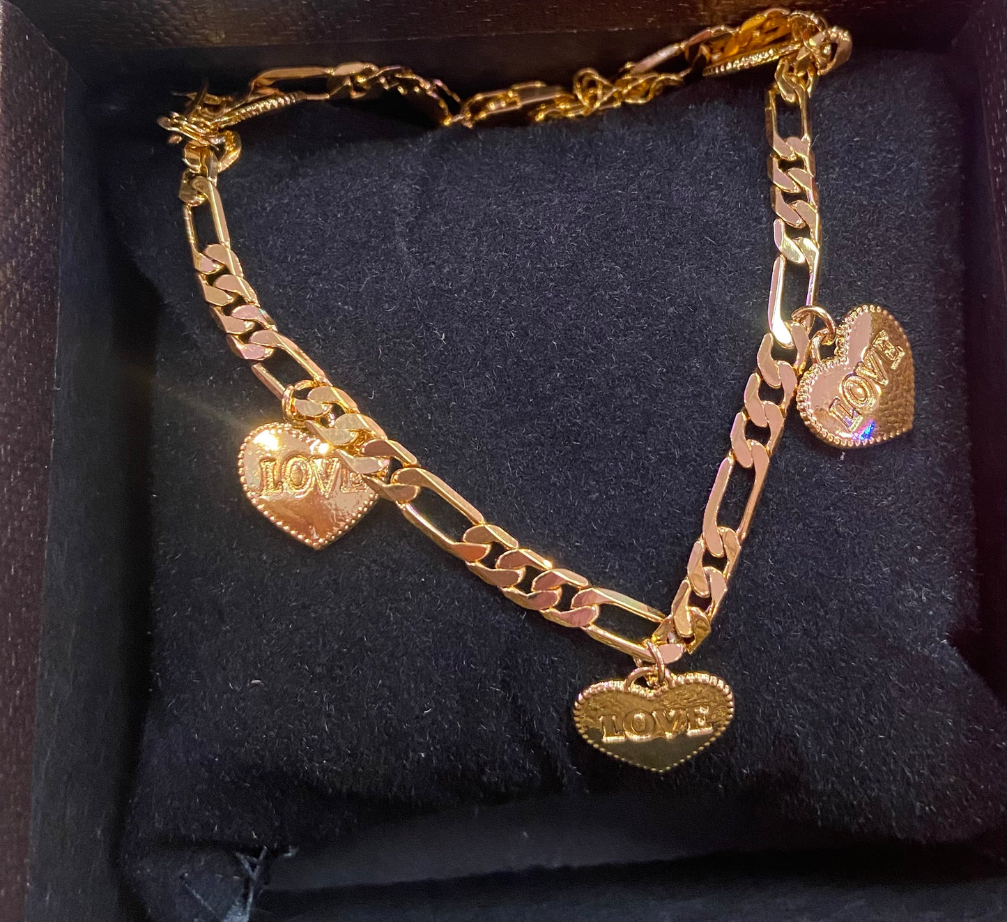 Love heart anklet / bracelet