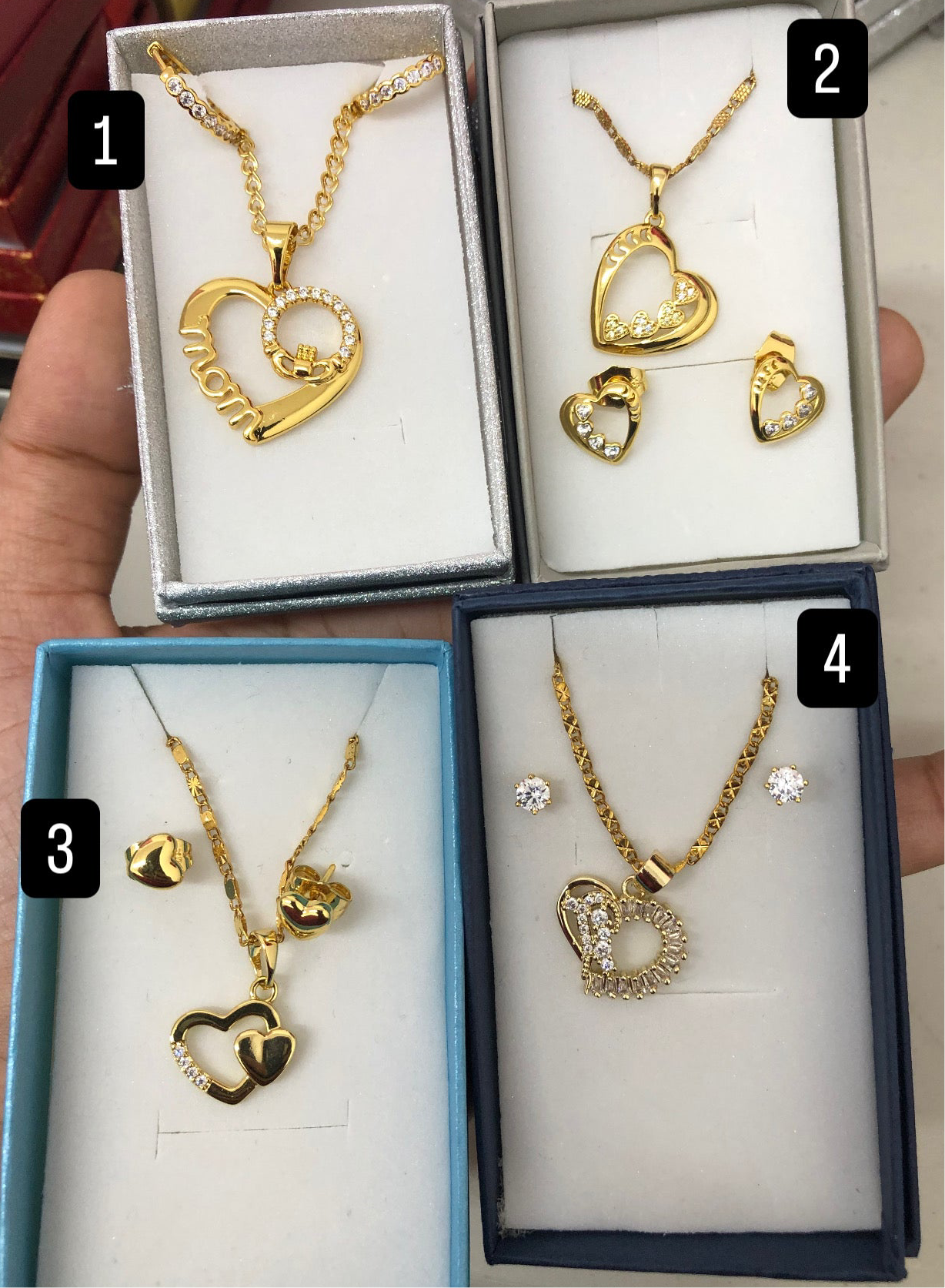Gold plated jewelry sets
