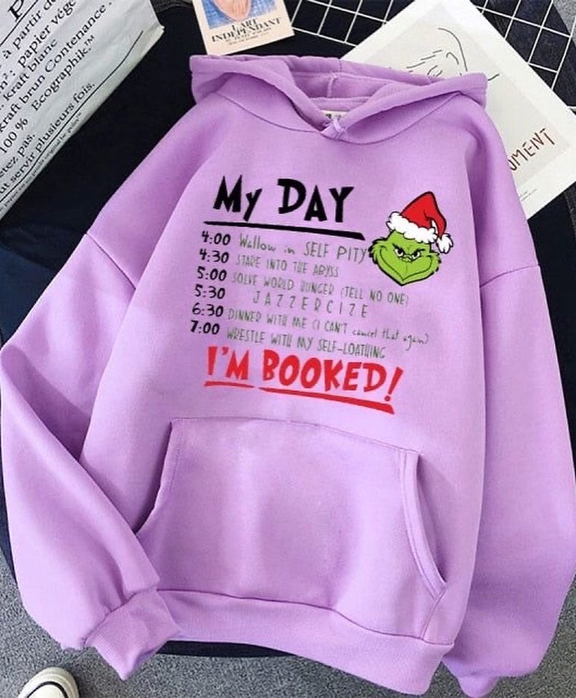 Grinch schedule hoodie