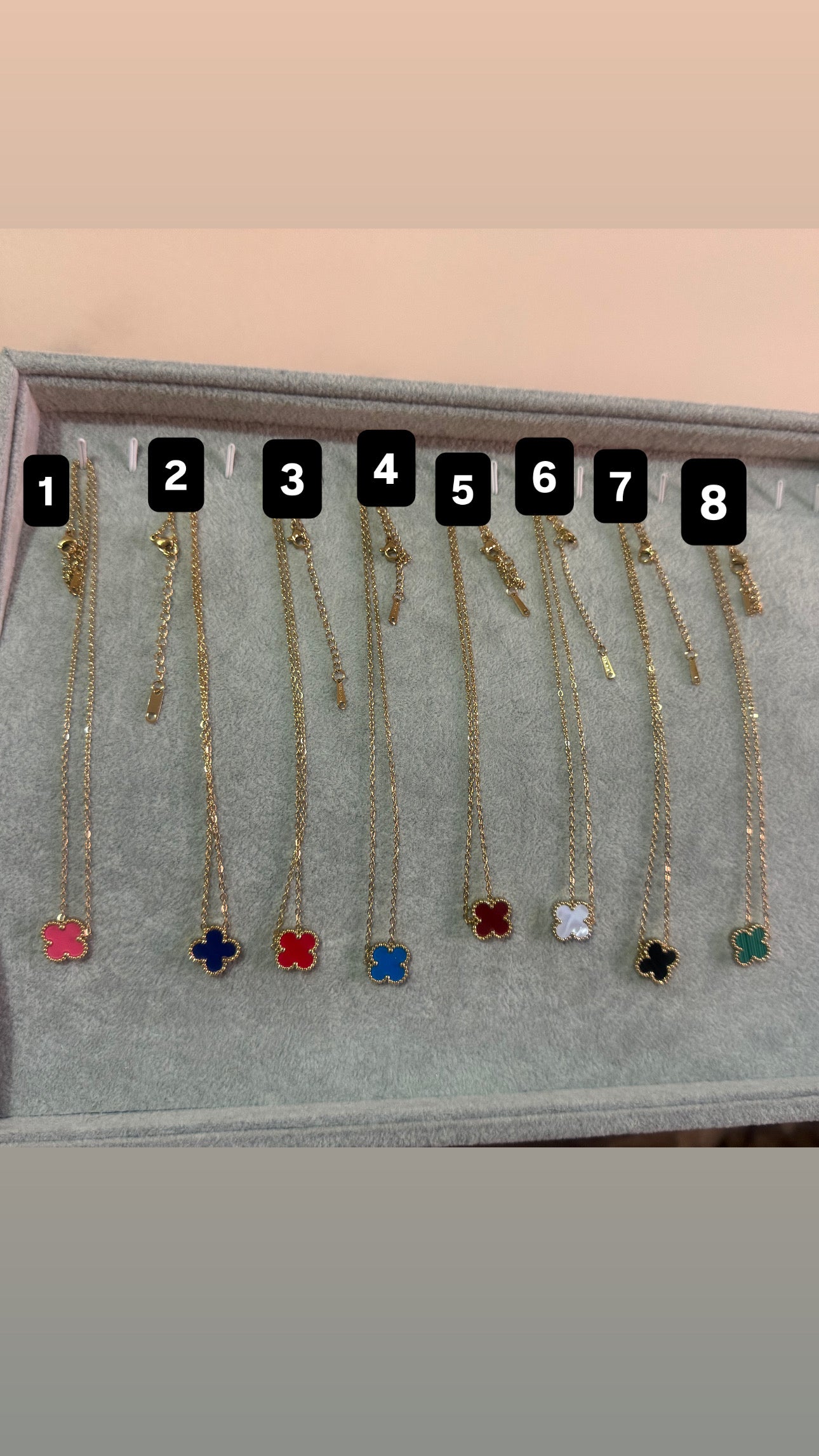 Stainless steel clover necklace