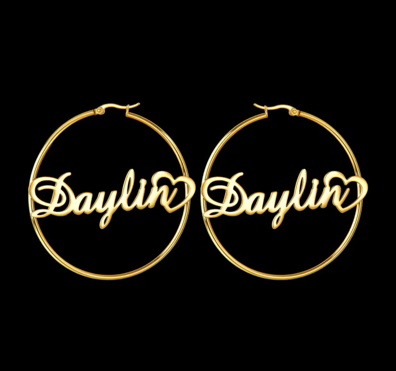 Custom hoop name earring