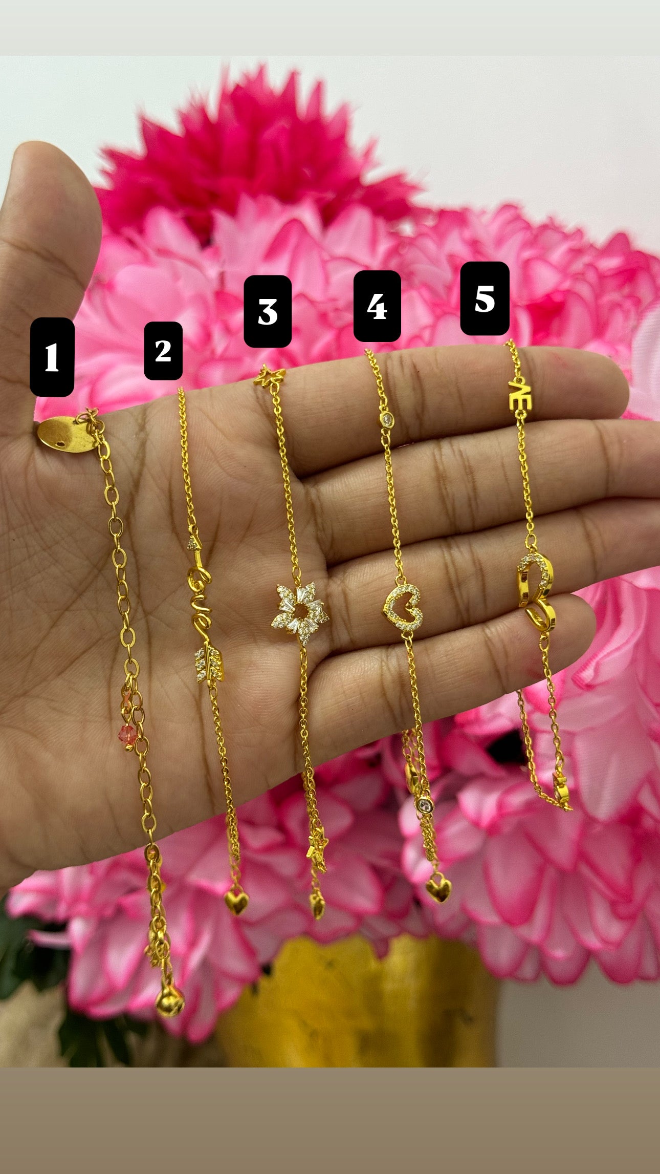 Gold plated anklet