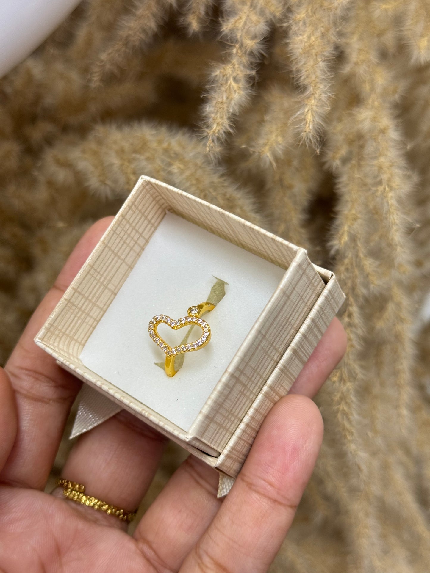 Gold plated cz ring