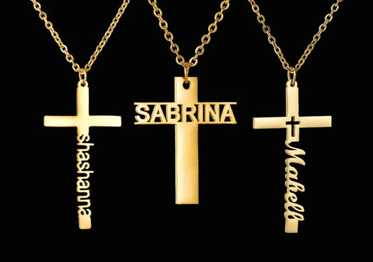 Cross personalized necklace