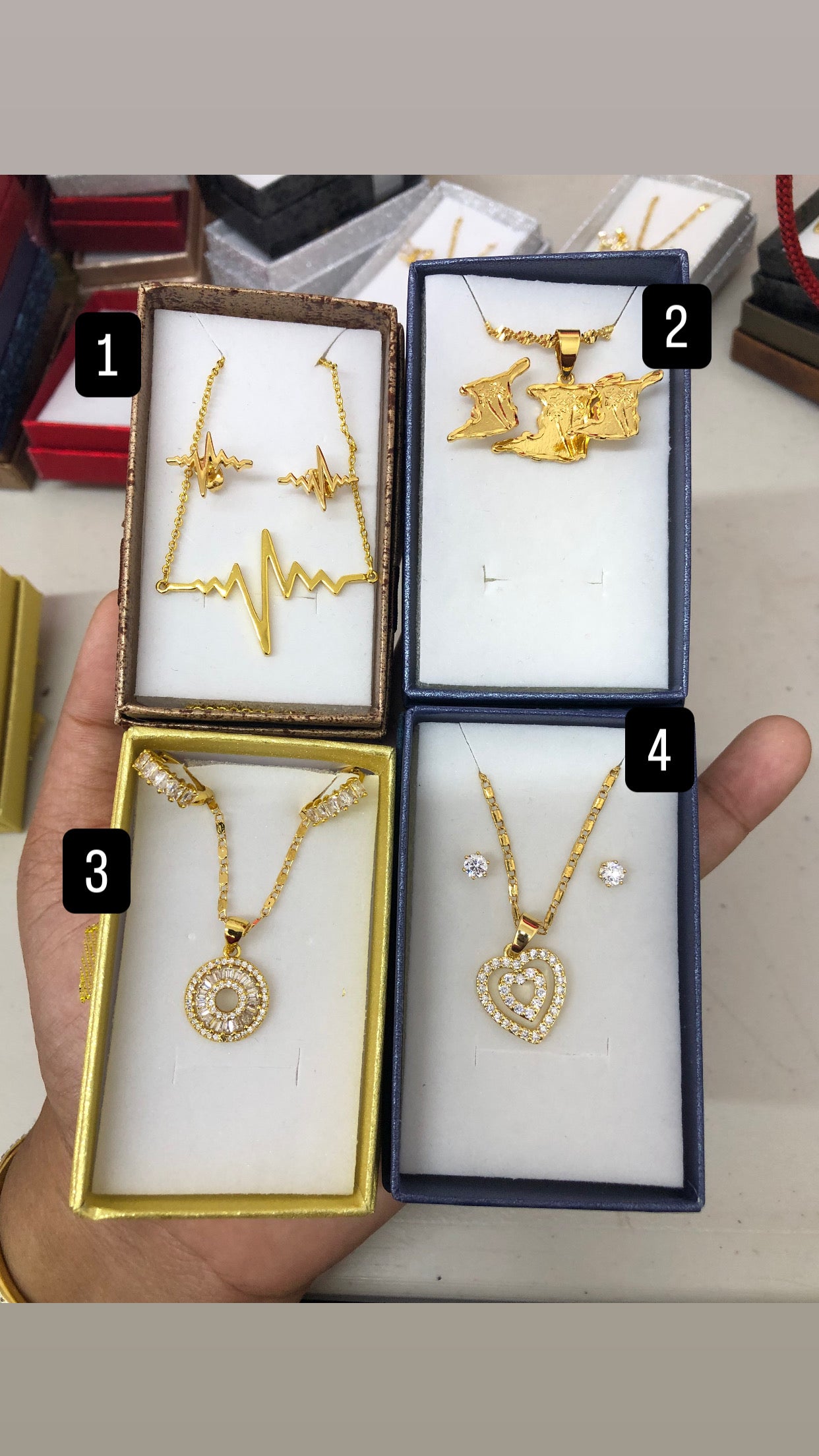 Gold plated jewelry sets
