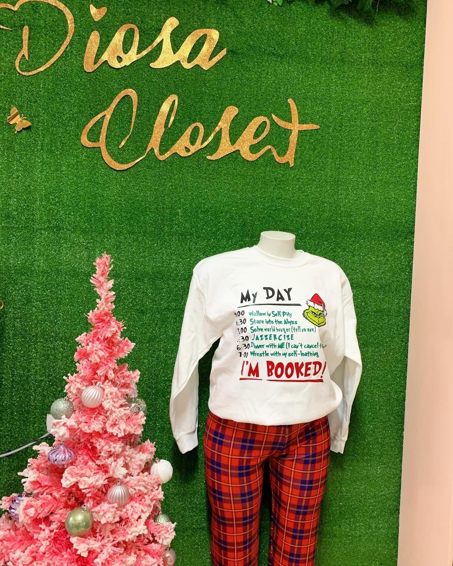 Grinch Christmas schedule sweater