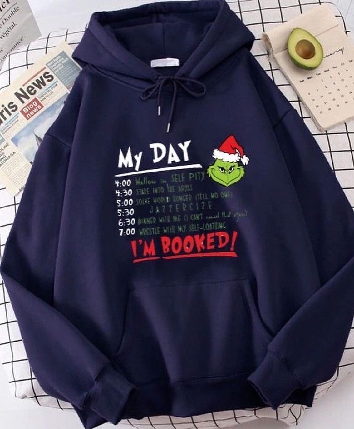 Grinch schedule hoodie