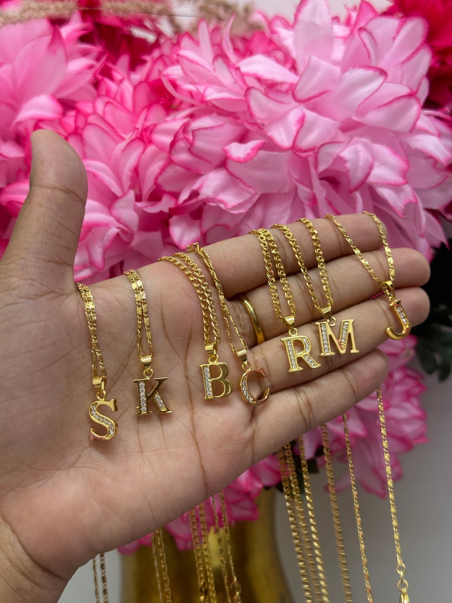Gold plated Intial necklace