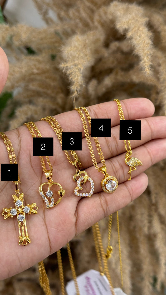 Gold plated charm Necklaces
