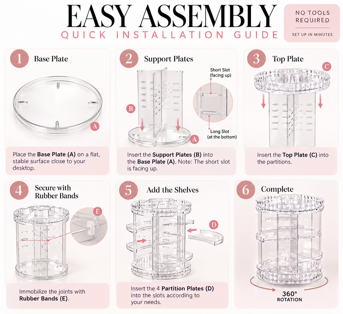 The Vanity Edit | 360° Rotating Beauty Organizer
