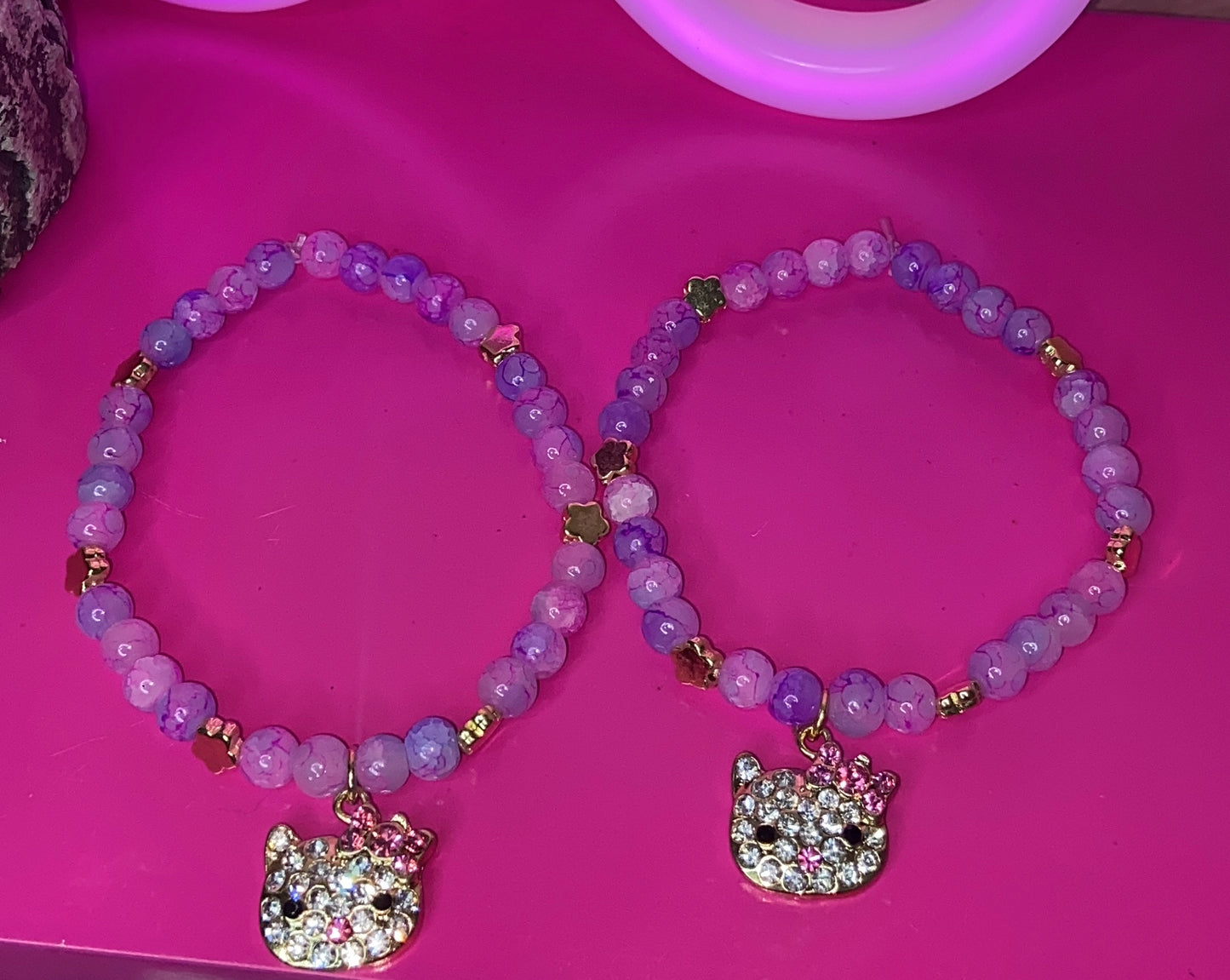 Hello kitty beaded bracelet