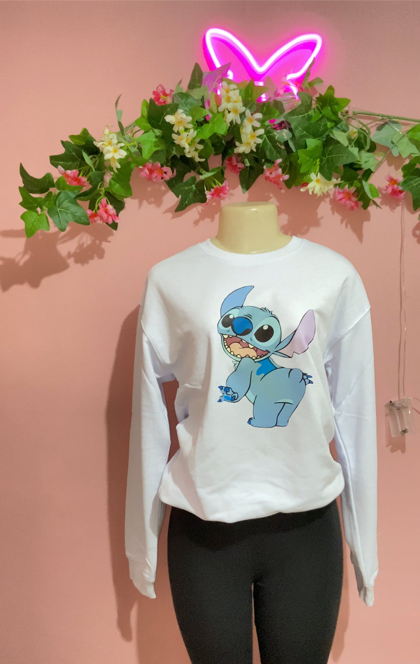 White stitch sweater