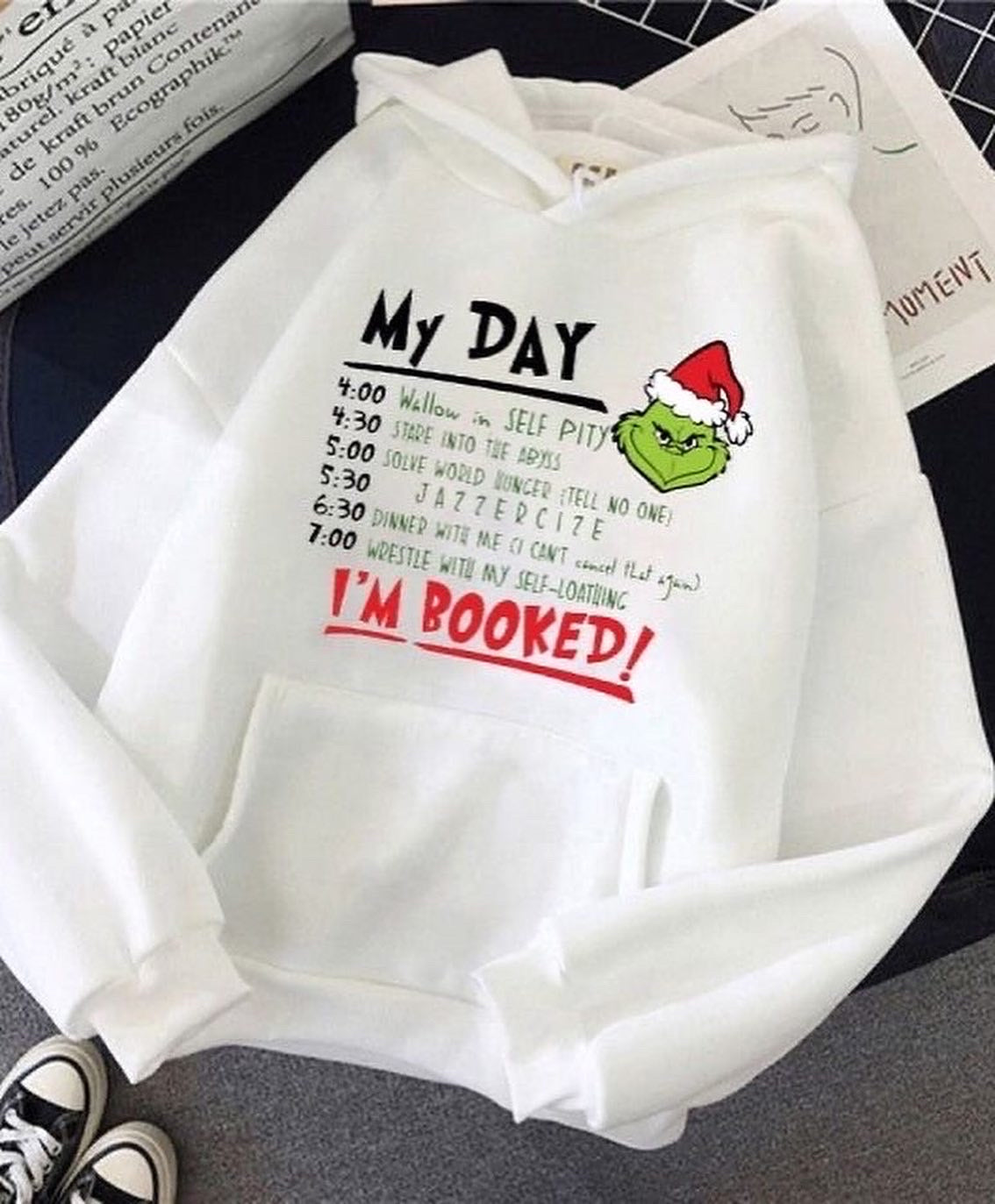 Grinch schedule hoodie