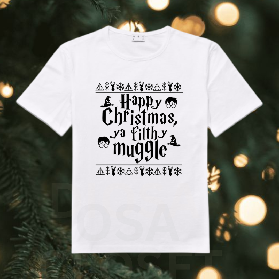 harry white christmas t shirt