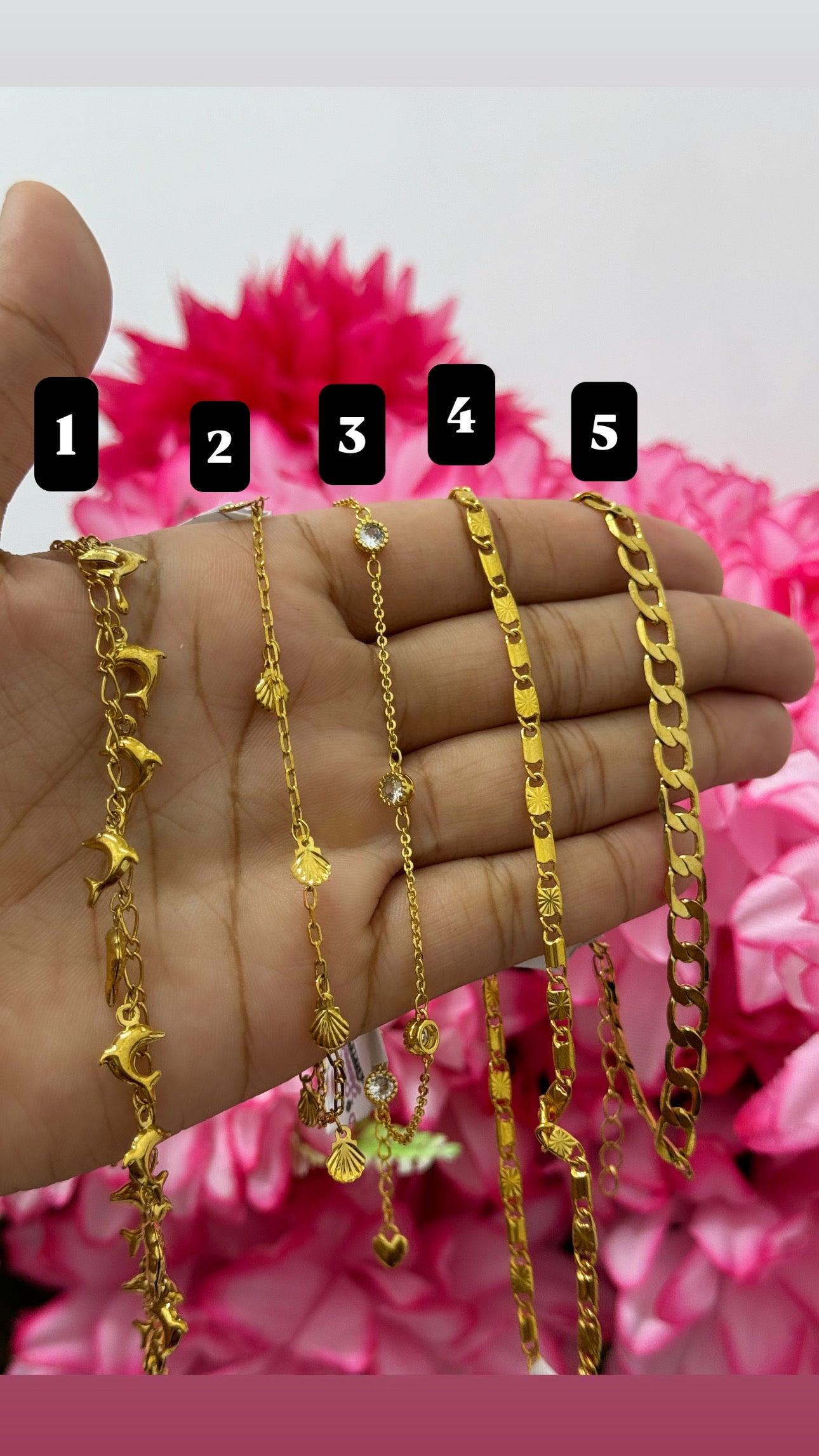 Gold plated anklet