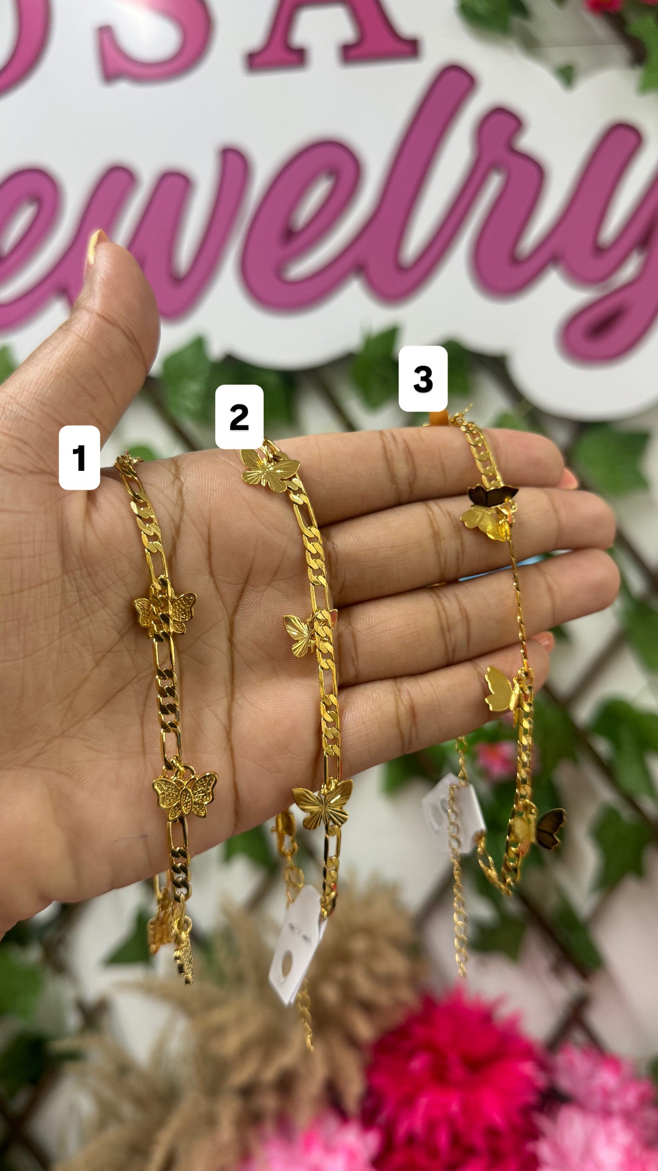 Gold plated anklets