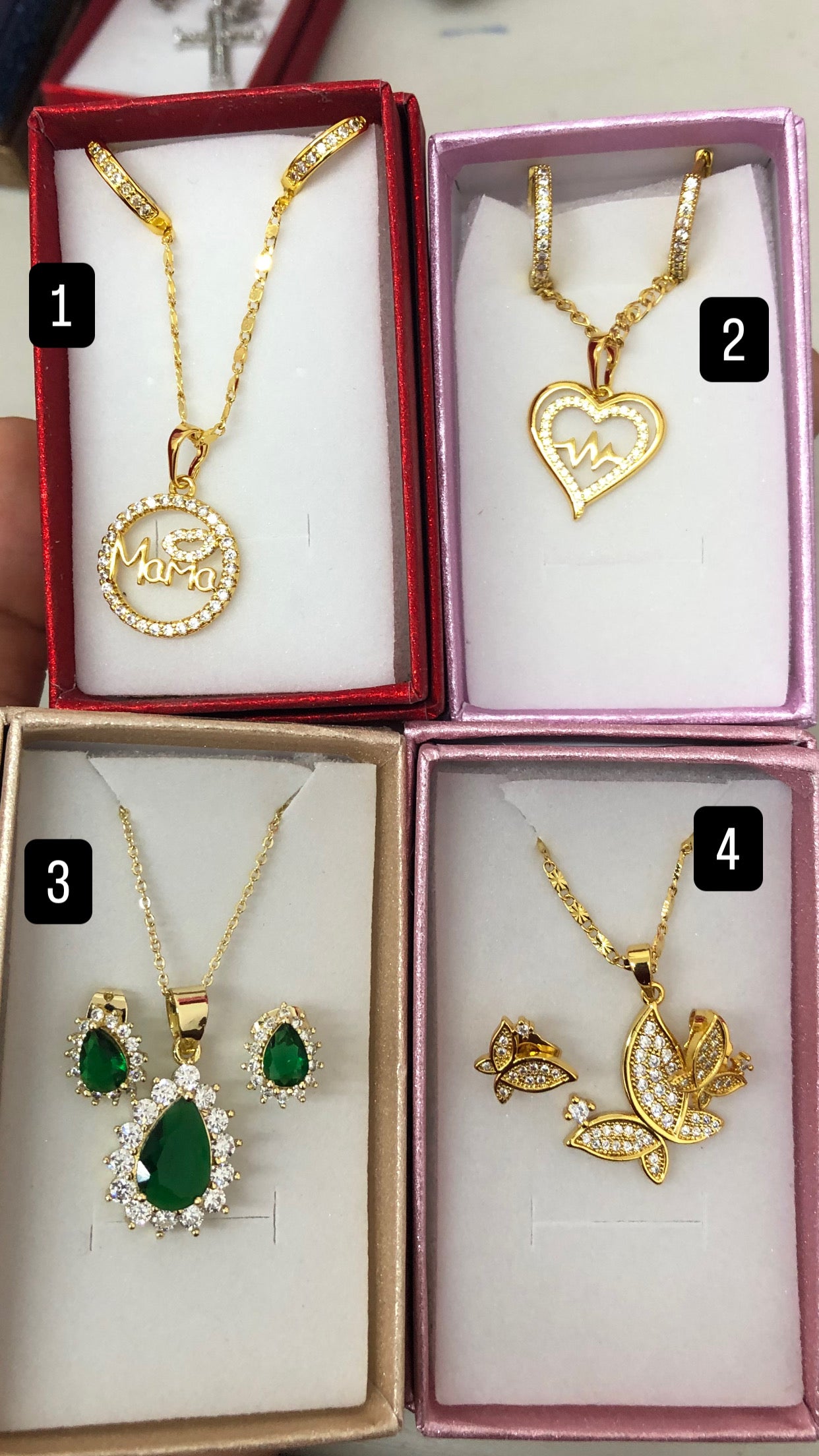 Gold plated jewelry set