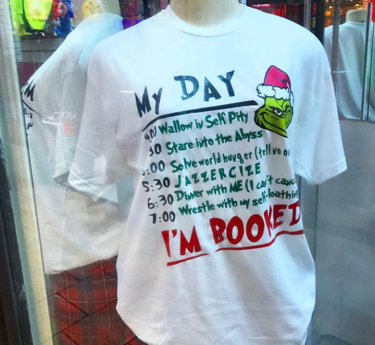 Grinch Christmas schedule t shirt