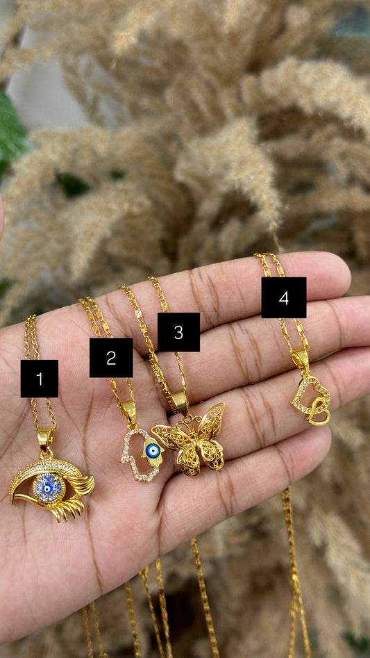 Gold plated charm Necklaces