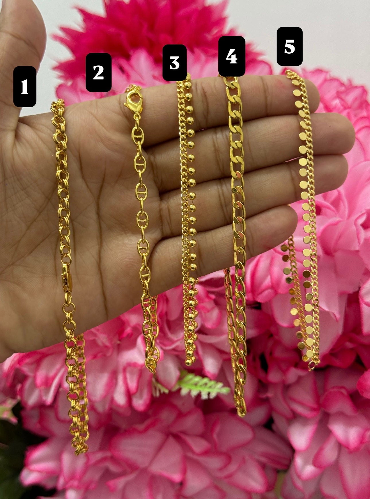 Gold plated anklet