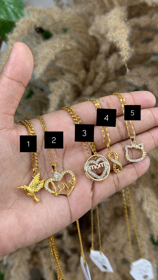 Gold plated charm Necklaces