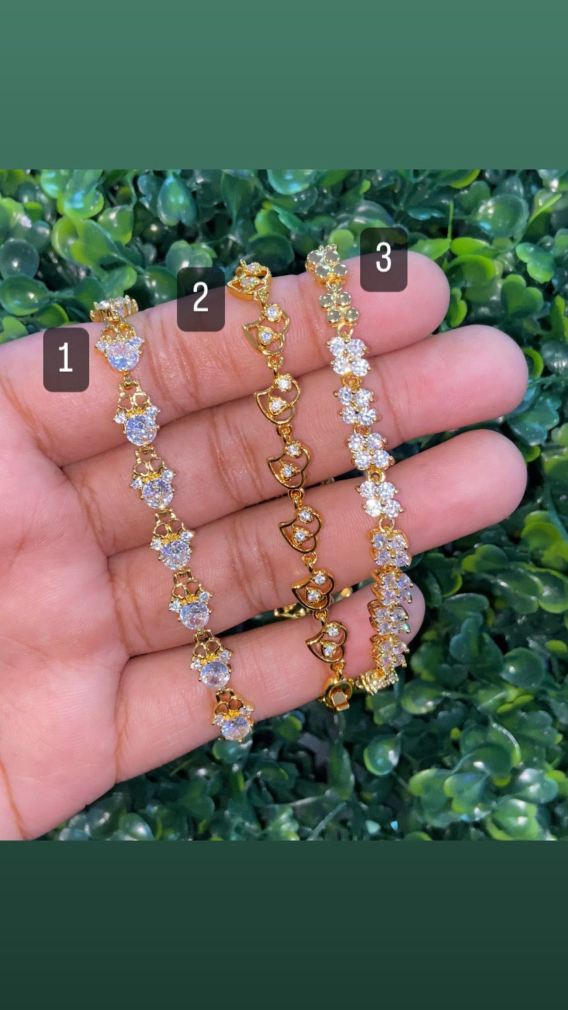 Gold plated tennis bracelets