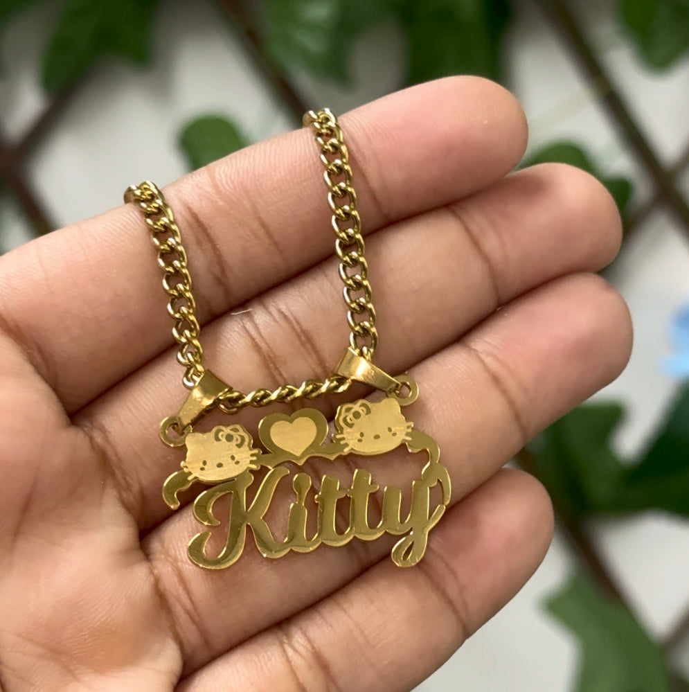 Hello kitty name necklace