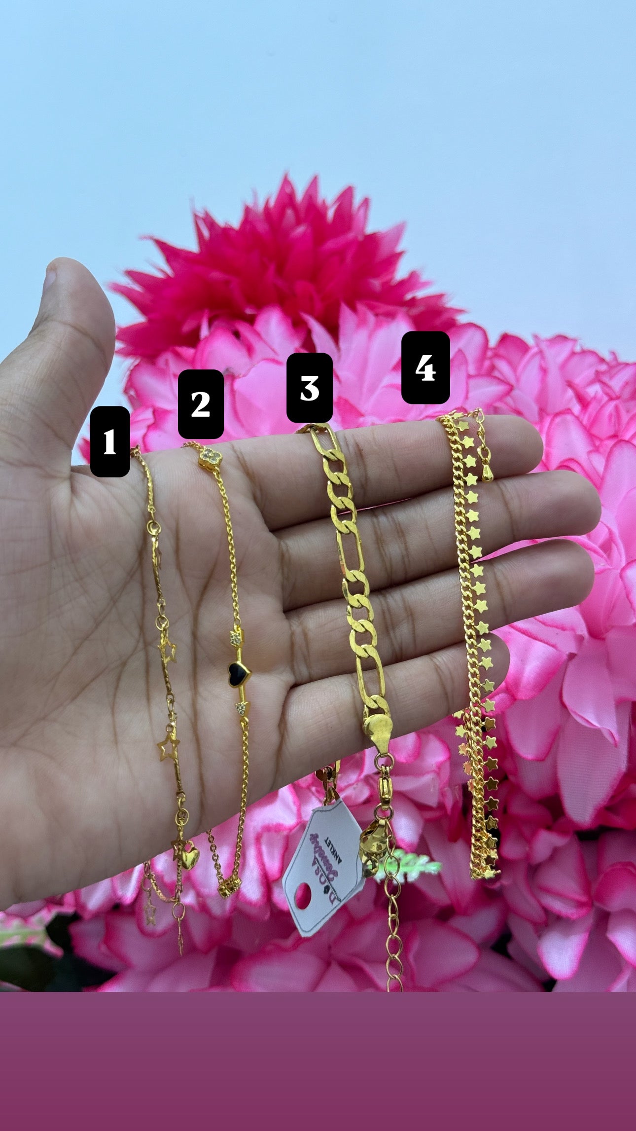 Gold plated anklet