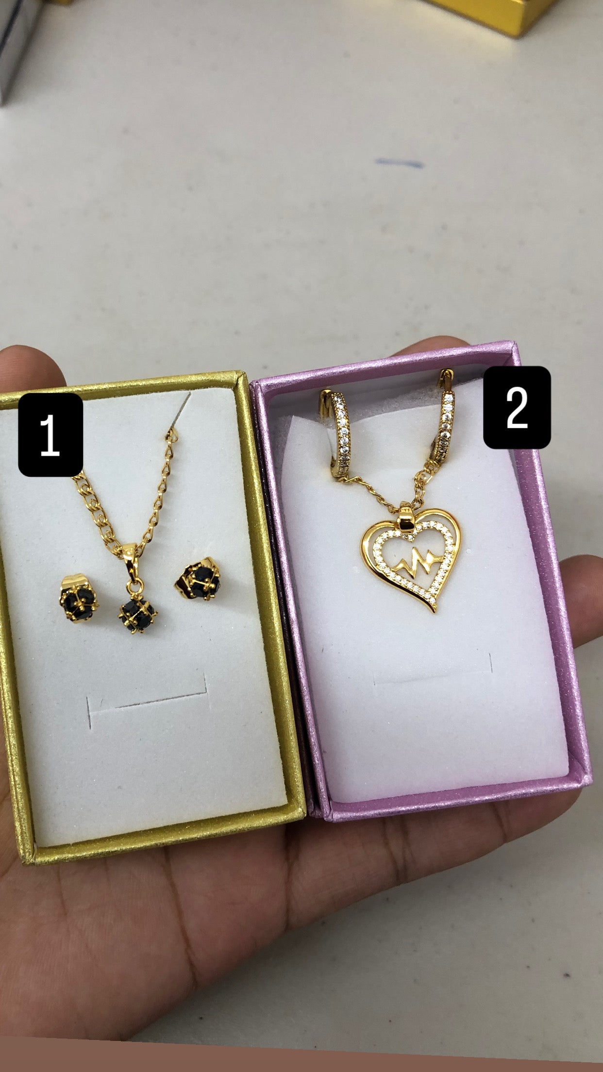 Gold plated jewelry set