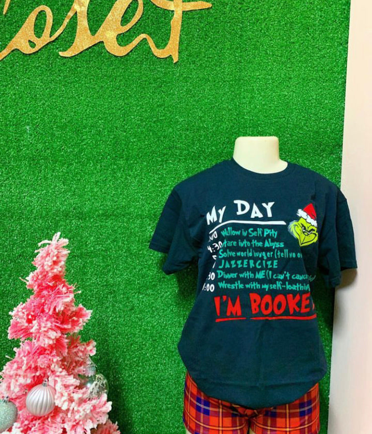Grinch Christmas schedule t shirt