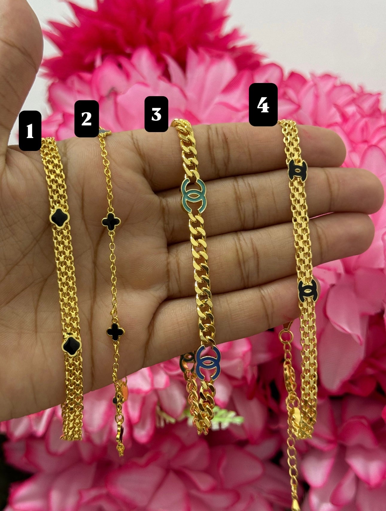Gold plated anklet