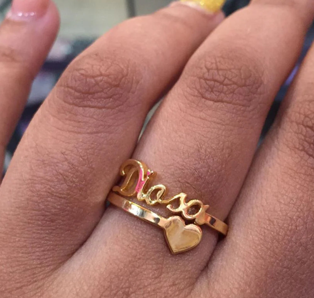 Stainless steel 2pc royal heart and ring set