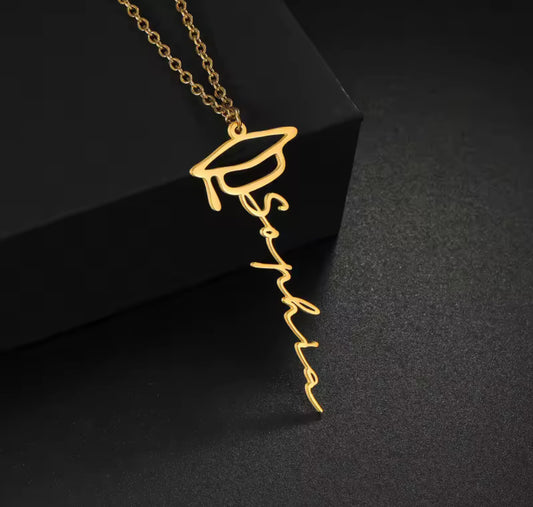 Graduation custom name chain Stainless steel
