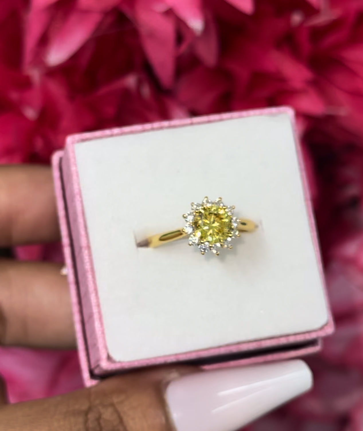 Gold plated birthstone ring
