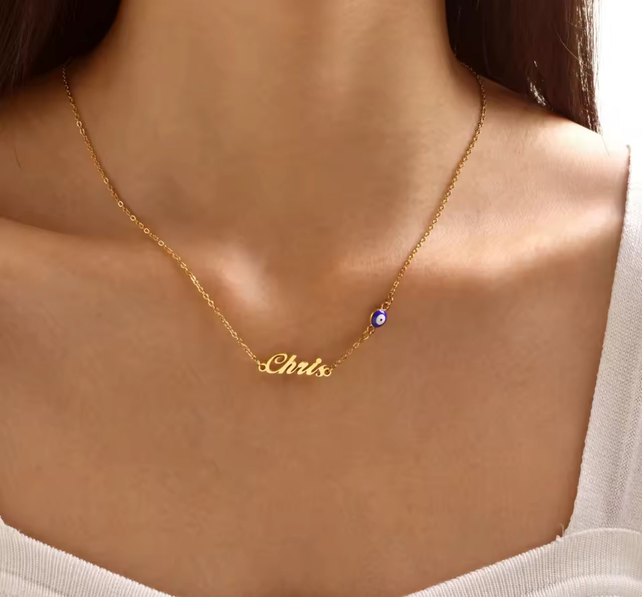 Evil eye custom necklace