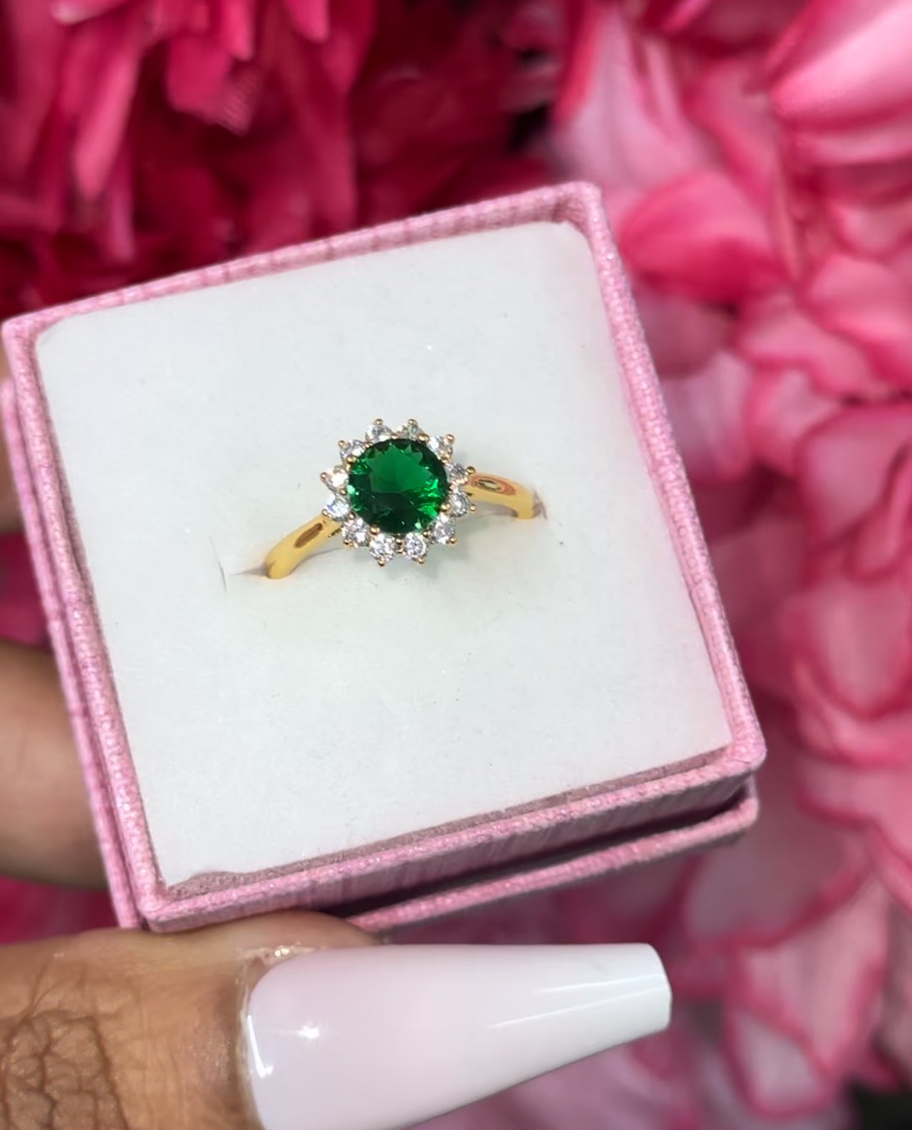 Gold plated birthstone ring