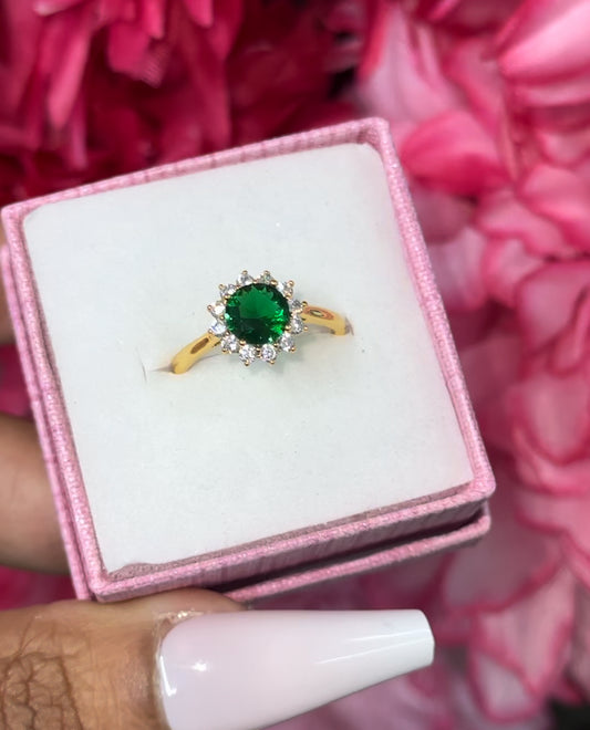 Gold plated birthstone ring