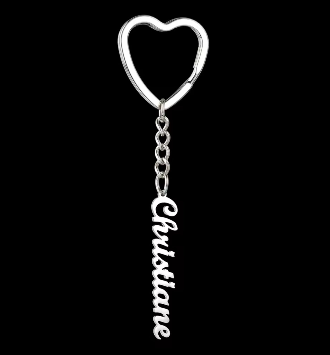 Custom heart love keychain