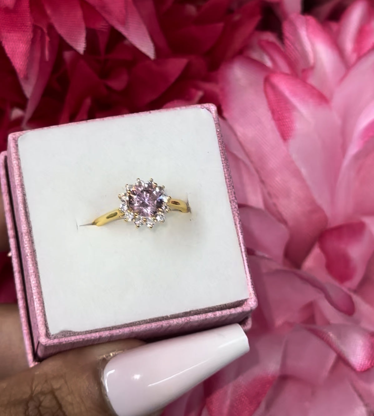 Gold plated birthstone ring
