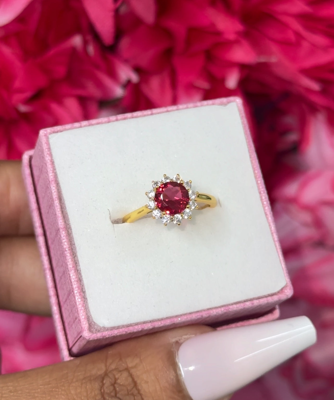 Gold plated birthstone ring