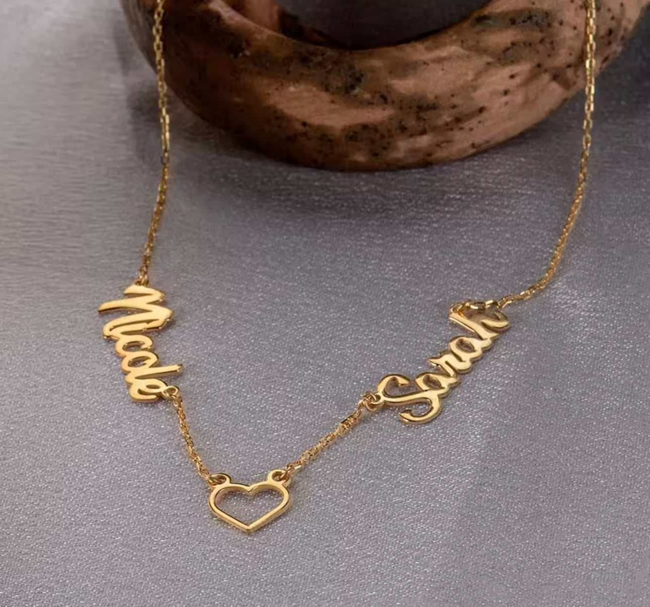Personalized stainless steel double name necklace ( Mother’s Day promo )